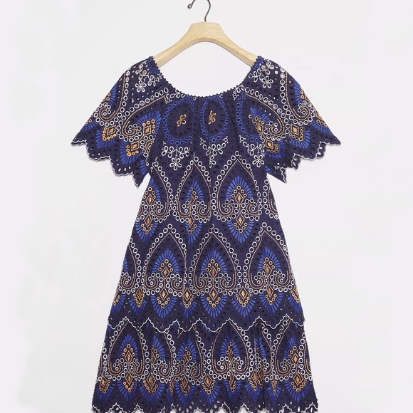 Anthropologie Nori Eyelet Mini Dress - Picture 3 of 5